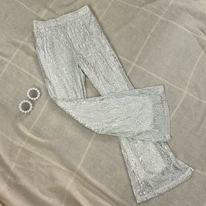 Groovy sequin flare, high waisted pants